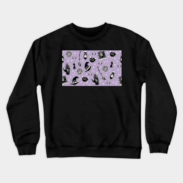 Witchy on Pastel Purple Crewneck Sweatshirt by FrostedSoSweet